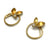 Twirling Leaf Stud Earrings-Earrings-Liaung-Chung Yen-Pistachios