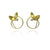 Twirling Leaf Stud Earrings-Earrings-Liaung-Chung Yen-Pistachios