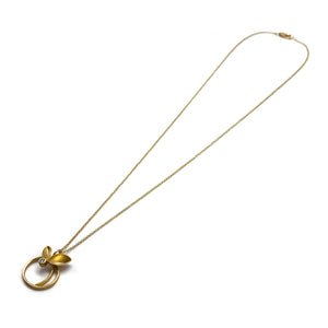 Twirling Leaves Circle Necklace-Necklaces-Liaung-Chung Yen-Pistachios