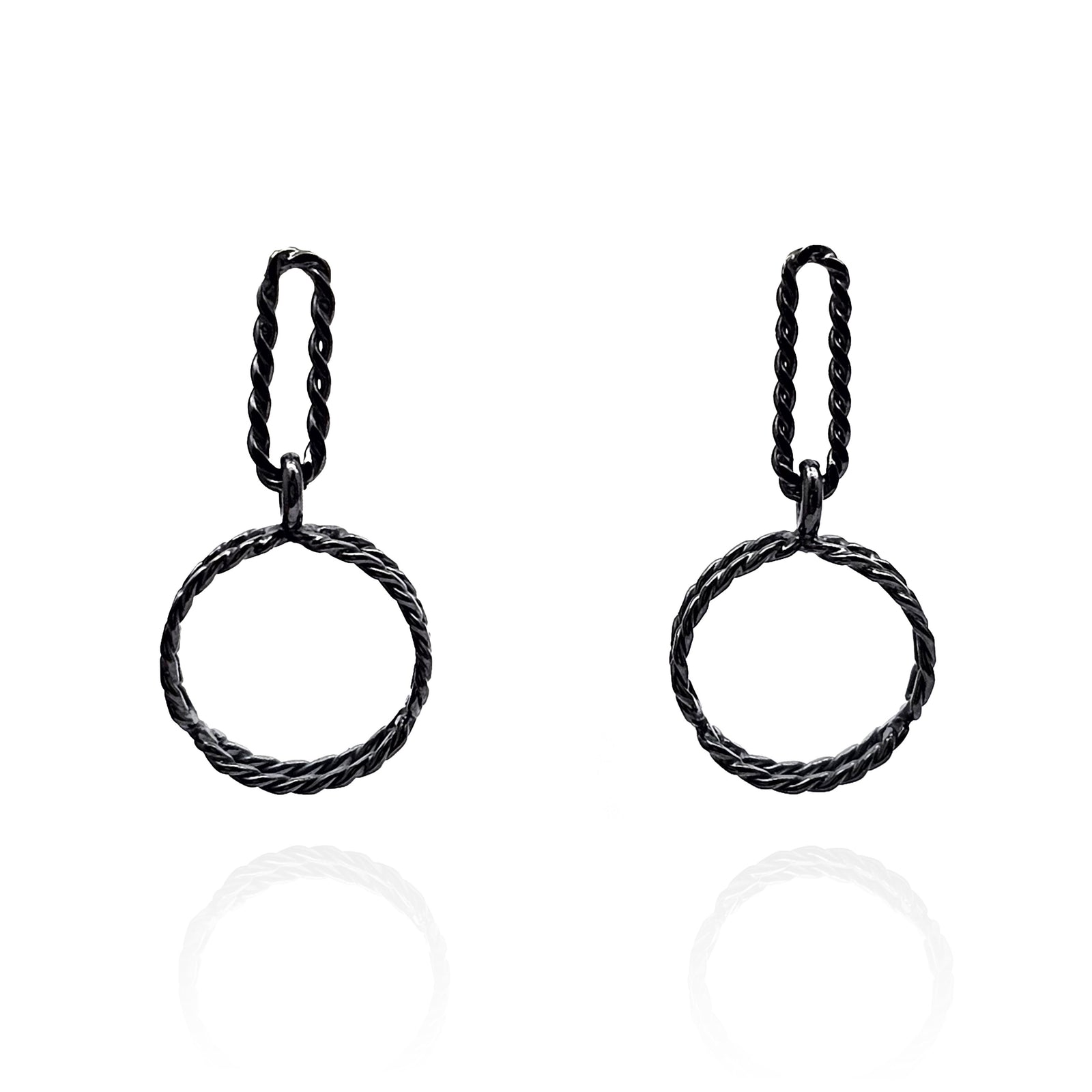 Twisted Circle Studs-Earrings-Emily Rogstad-Pistachios