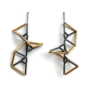 Twisted Geometric Earrings-Earrings-Emilie Pritchard-Pistachios
