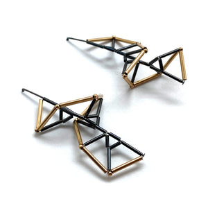 Twisted Geometric Earrings-Earrings-Emilie Pritchard-Pistachios
