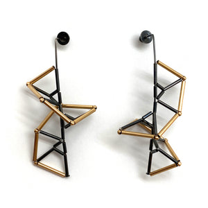 Twisted Geometric Earrings-Earrings-Emilie Pritchard-Pistachios