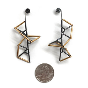 Twisted Geometric Earrings-Earrings-Emilie Pritchard-Pistachios