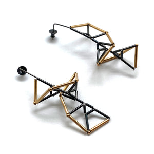 Twisted Geometric Earrings-Earrings-Emilie Pritchard-Pistachios