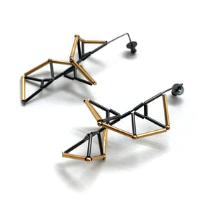 Twisted Geometric Earrings-Earrings-Emilie Pritchard-Pistachios