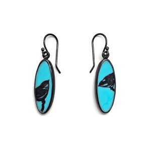 Two Bird Turquoise Earrings-Earrings-Kelly Jean Conroy-Pistachios