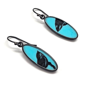 Two Bird Turquoise Earrings-Earrings-Kelly Jean Conroy-Pistachios