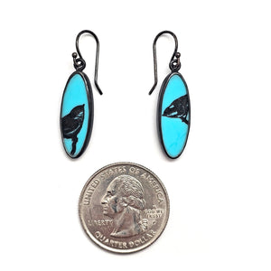 Two Bird Turquoise Earrings-Earrings-Kelly Jean Conroy-Pistachios