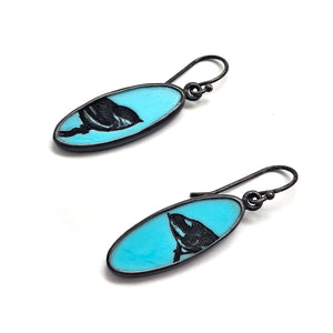 Two Bird Turquoise Earrings-Earrings-Kelly Jean Conroy-Pistachios