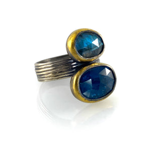 Two Toned Blue Ring-Rings-Austin Titus-Pistachios