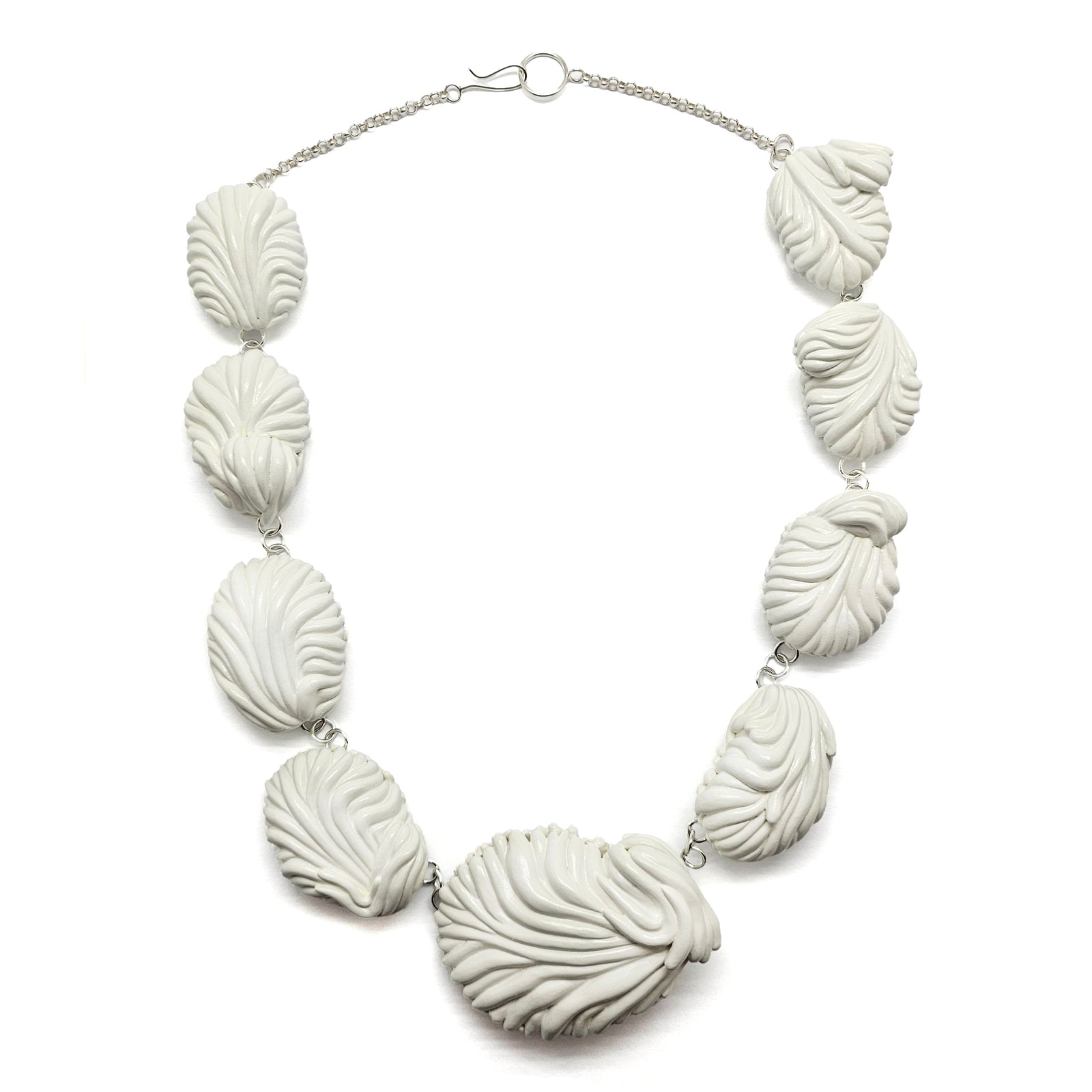 Unfurling Statement Necklace-Necklaces-Hee Ang Kim-Pistachios