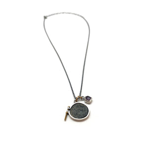 Vintage Coin Necklace-Necklaces-Carin Jones-Pistachios