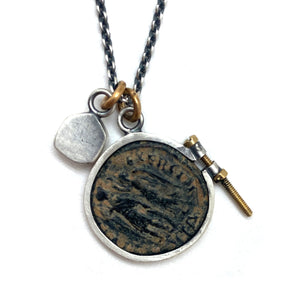 Vintage Coin Necklace-Necklaces-Carin Jones-Pistachios