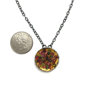 Watermelon Tourmaline Pendant-Necklaces-So Young Park-Pistachios