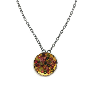 Watermelon Tourmaline Pendant-Necklaces-So Young Park-Pistachios