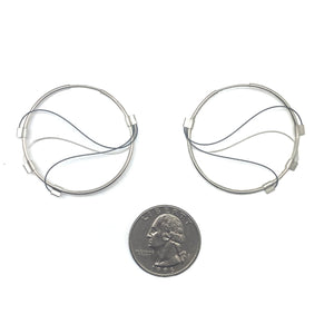 Wavy Gunmetal Hoop Earrings-Earrings-Meghan Riley-Pistachios