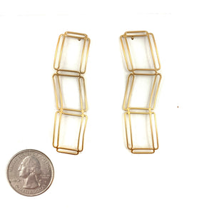 Wavy Ladder Earrings-Earrings-Emily Rogstad-Pistachios