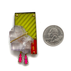 We're All Atoms Brooch-Pins-Carin Jones-Pistachios