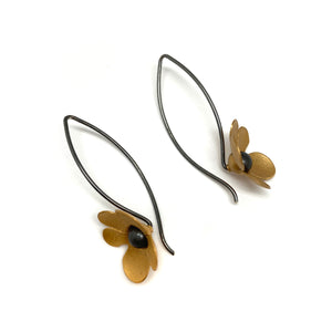 Whimsical Gold Flower Earrings-Earrings-Anna Krol-Pistachios