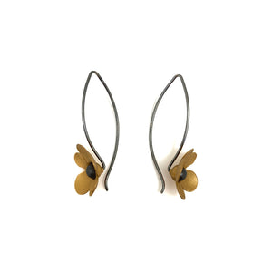 Whimsical Gold Flower Earrings-Earrings-Anna Krol-Pistachios