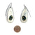 White Enamel Earrings with Blue Green Beads-Earrings-Jenne Rayburn-Pistachios