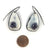 White Enamel Earrings with Purple Beads-Earrings-Jenne Rayburn-Pistachios