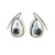 White Enamel Earrings with Purple Beads-Earrings-Jenne Rayburn-Pistachios