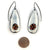 White Enamel Earrings with Red Orange Beads-Earrings-Jenne Rayburn-Pistachios