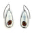 White Enamel Earrings with Red Orange Beads-Earrings-Jenne Rayburn-Pistachios