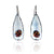 White Enamel Earrings with Red Orange Beads-Earrings-Jenne Rayburn-Pistachios