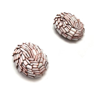White Enamel Studs-Earrings-Ute Kolar-Pistachios