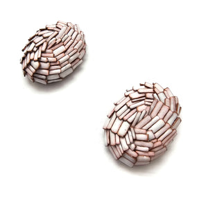 White Enamel Studs-Earrings-Ute Kolar-Pistachios