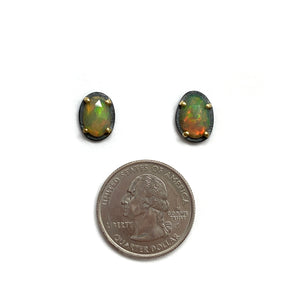 White Ethiopian Opal Studs-Earrings-Heather Guidero-Pistachios