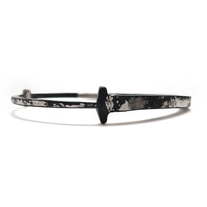 White Gold Dust Nail Bracelet-Bracelets-Pat Flynn-Pistachios