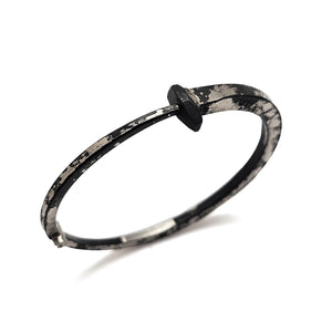 White Gold Dust Nail Bracelet-Bracelets-Pat Flynn-Pistachios