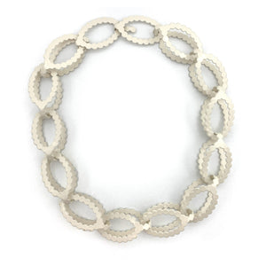 White Scalloped Necklace-Necklaces-Ashley Buchanan-Pistachios