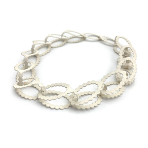 White Scalloped Necklace-Necklaces-Ashley Buchanan-Pistachios