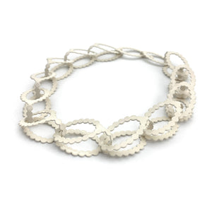 White Scalloped Necklace-Necklaces-Ashley Buchanan-Pistachios