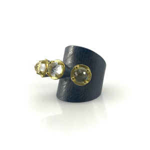 White Topaz Crown Ring-Rings-Heather Guidero-Pistachios