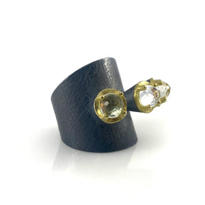 White Topaz Crown Ring-Rings-Heather Guidero-Pistachios
