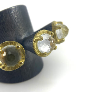 White Topaz Crown Ring-Rings-Heather Guidero-Pistachios
