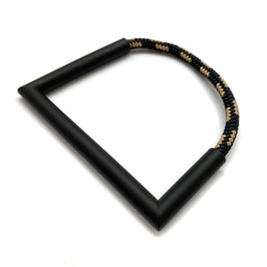 Wide Black & White Rope Bracelet-Bracelets-Joanne Grimonprez-Pistachios