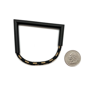 Wide Black & White Rope Bracelet-Bracelets-Joanne Grimonprez-Pistachios