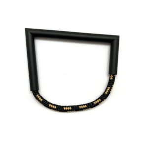 Wide Black & White Rope Bracelet-Bracelets-Joanne Grimonprez-Pistachios