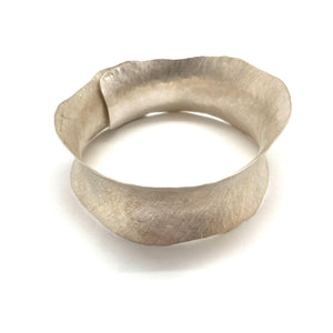 Wide Organic Silver Bracelet-Bracelets-Anna Krol-Pistachios