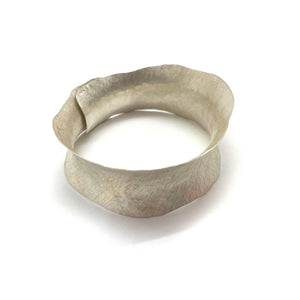 Wide Organic Silver Bracelet-Bracelets-Anna Krol-Pistachios