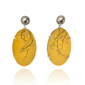 Winter Blossom Gold Earrings-Earrings-Huiyu Chiu-Pistachios
