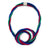 Woven Pink, Blue, Green, and Navy Knot Necklace-Necklaces-Gilly Langton-Pistachios