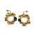 Wreath Hoops - Gold and Oxidized Sterling Silver-Earrings-Malgosia Kalinska-Pistachios